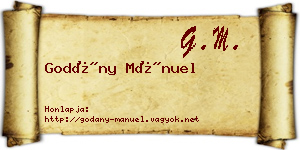 Godány Mánuel névjegykártya